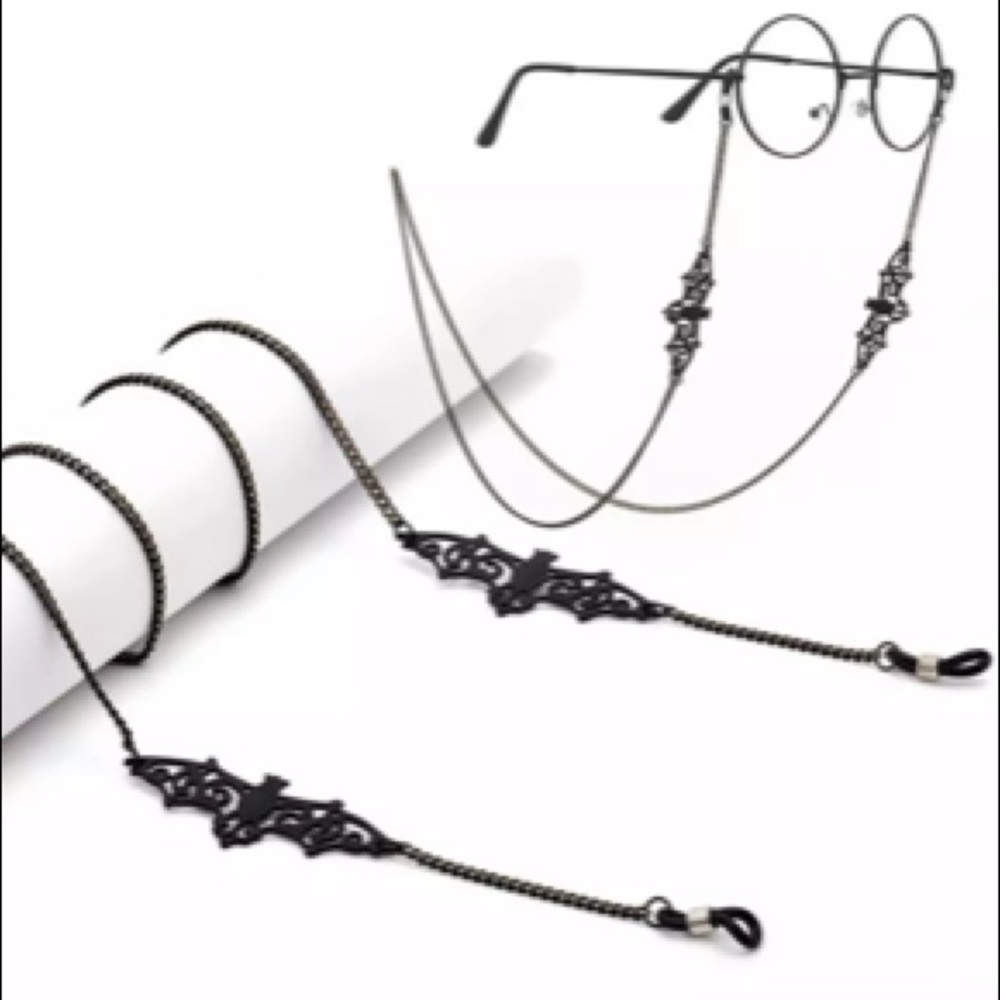 Black Bat chain for sunglasses or glasses